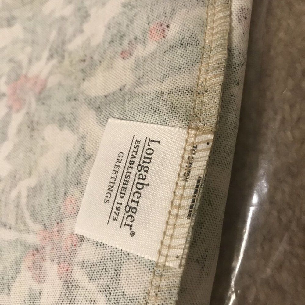 Longaberger Liner for Greetings Basket - AMERICAN HOLLY - Picture 3 of 4